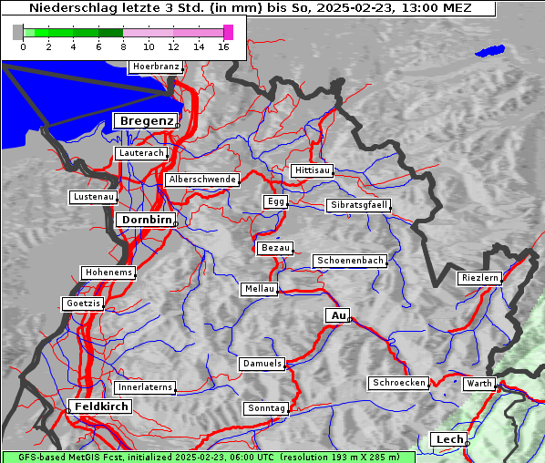 Niederschlag, 23. 2. 2025