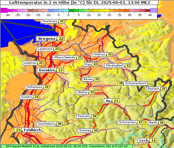 Temperatur, 3. 6. 2025