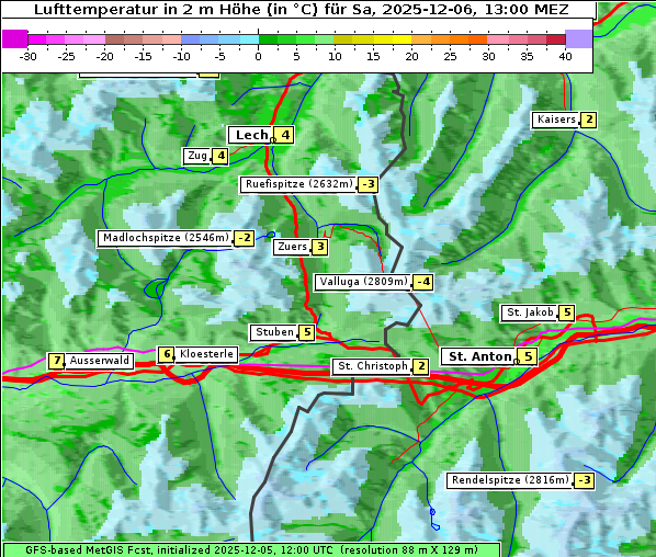 Temperatur, 6. 12. 2025