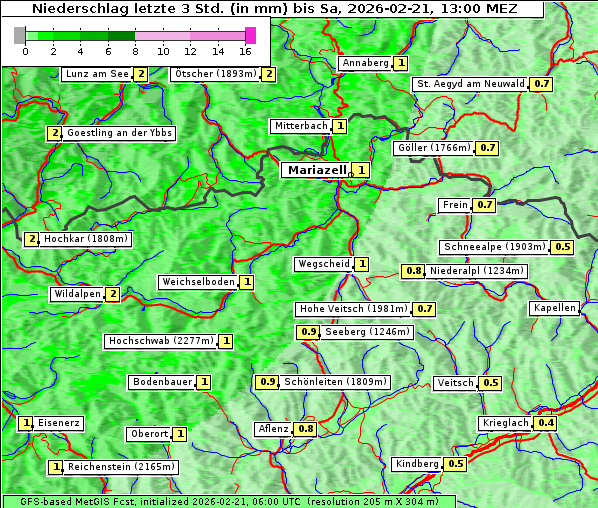 Niederschlag, 21. 2. 2026