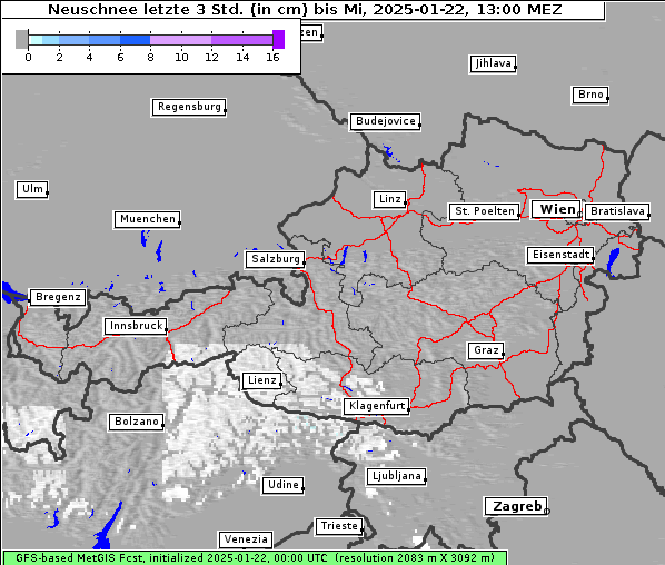 Neuschnee, 22. 1. 2025