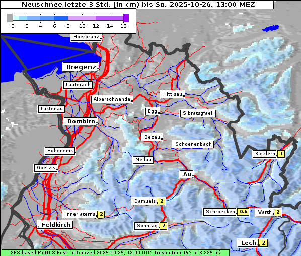 Neuschnee, 26. 10. 2025