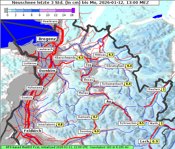 Neuschnee, 12. 1. 2026