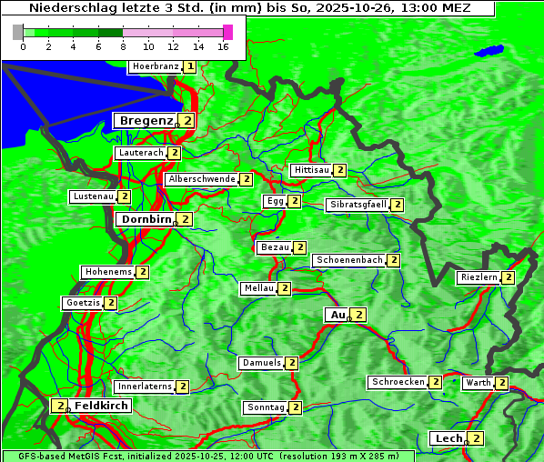 Niederschlag, 26. 10. 2025