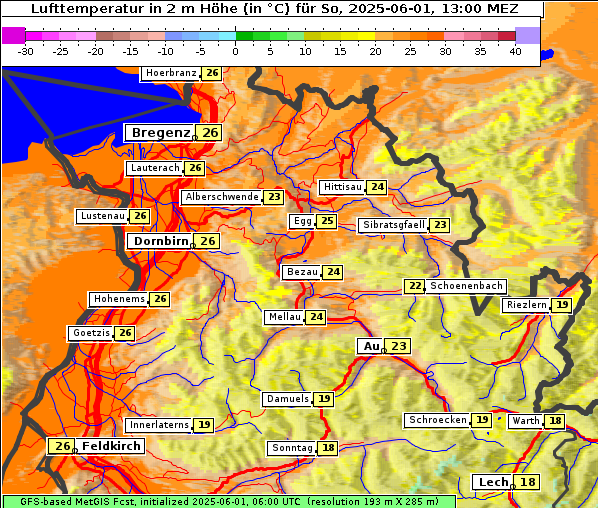 Temperatur, 1. 6. 2025