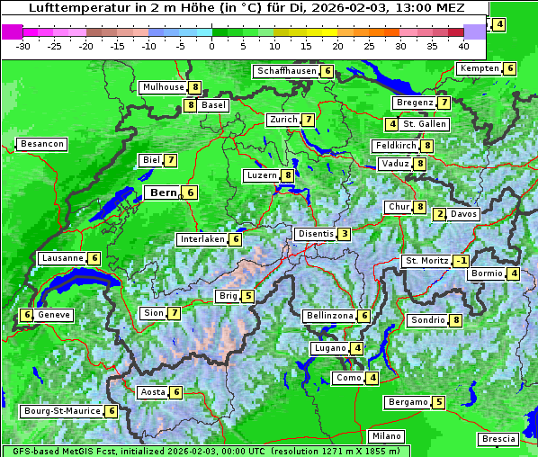 Temperatur, 3. 2. 2026