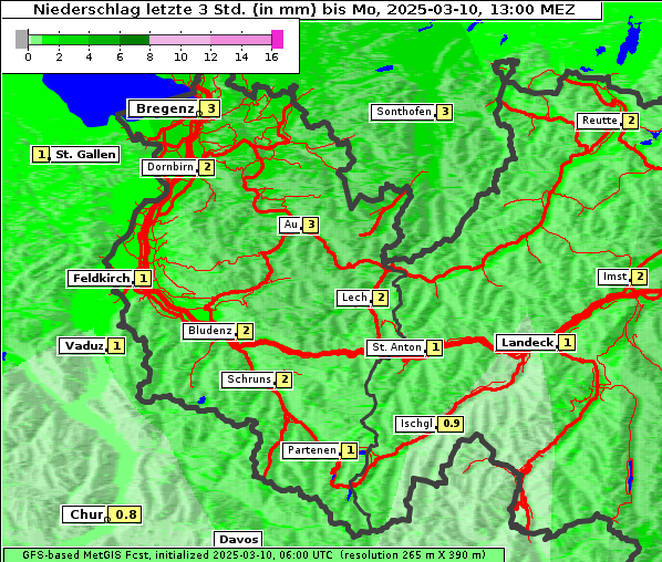Niederschlag, 10. 3. 2025
