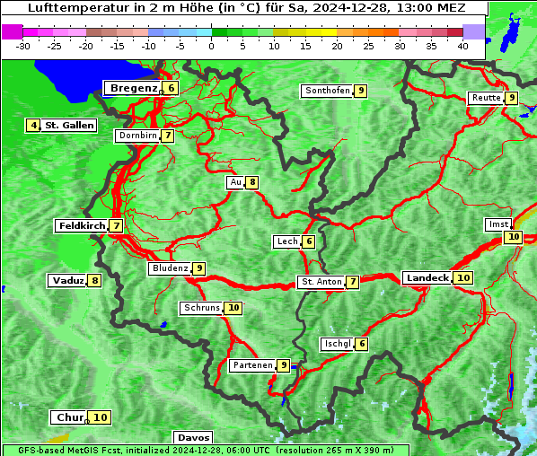 Temperatur, 28. 12. 2024