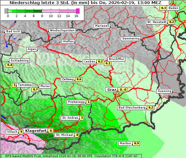 Niederschlag, 19. 2. 2026