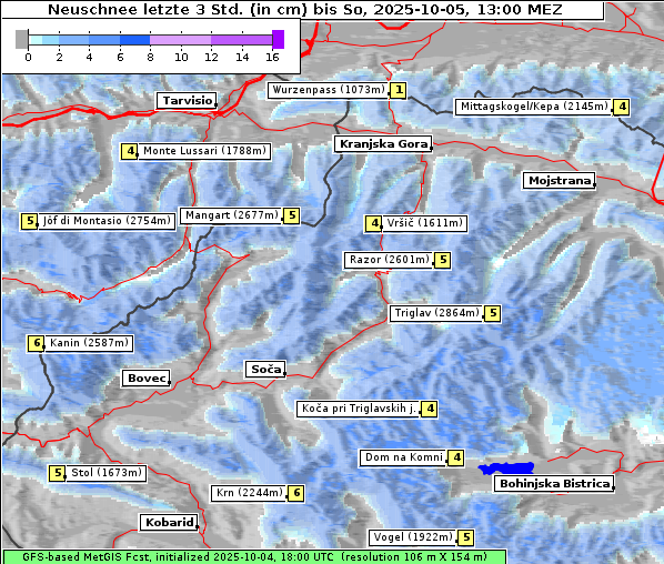 Neuschnee, 5. 10. 2025