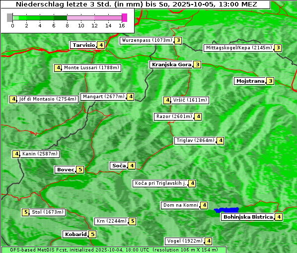 Niederschlag, 5. 10. 2025