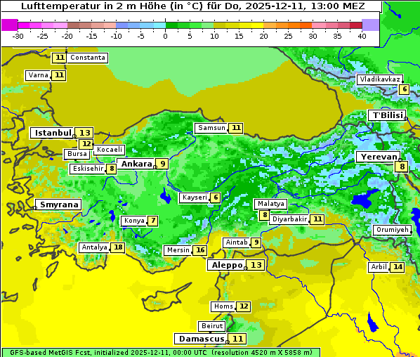 Temperatur, 11. 12. 2025