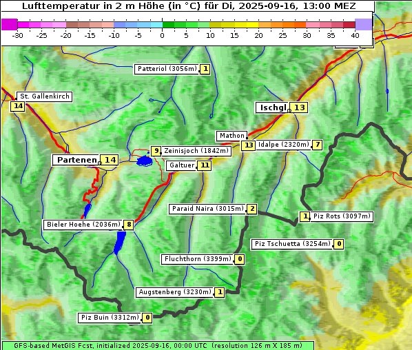 Temperatur, 16. 9. 2025