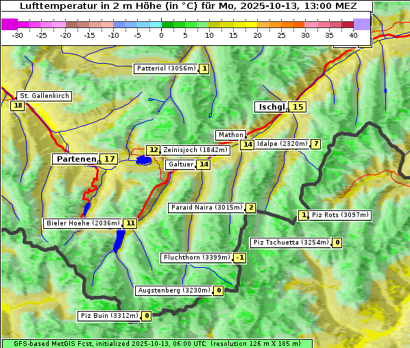Temperatur, 13. 10. 2025