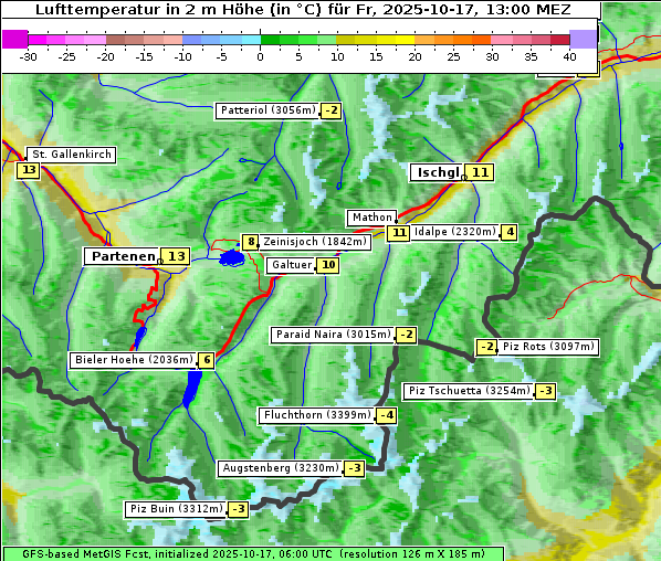 Temperatur, 17. 10. 2025