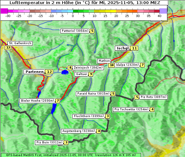 Temperatur, 5. 11. 2025