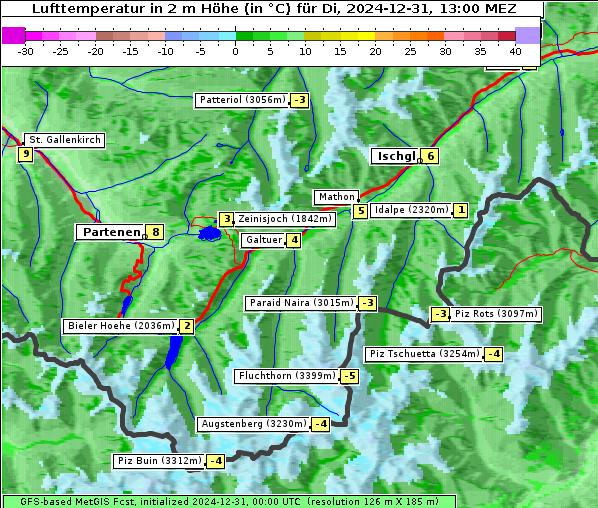 Temperatur, 31. 12. 2024