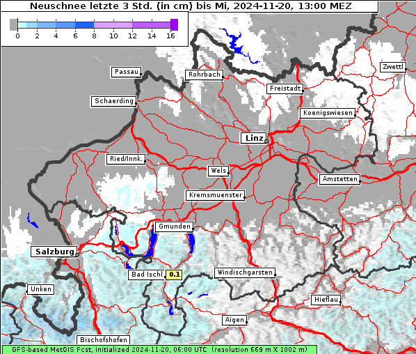 Neuschnee, 20. 11. 2024