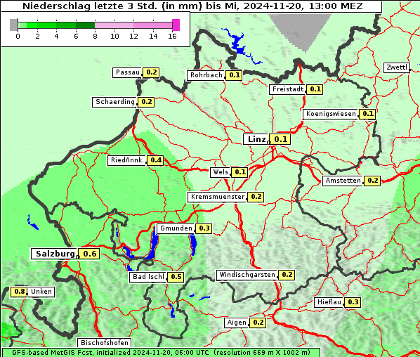 Niederschlag, 20. 11. 2024