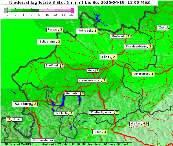 Niederschlag, 19. 4. 2026