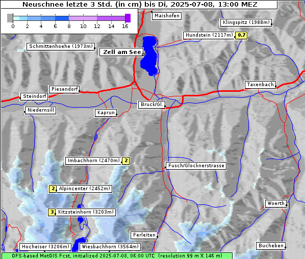 Neuschnee, 8. 7. 2025