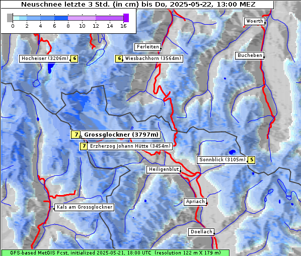 Neuschnee, 22. 5. 2025
