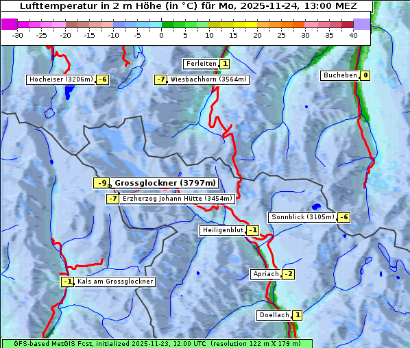 Temperatur, 24. 11. 2025