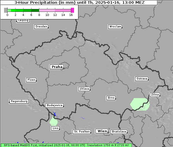 Niederschlag, 16. 1. 2025