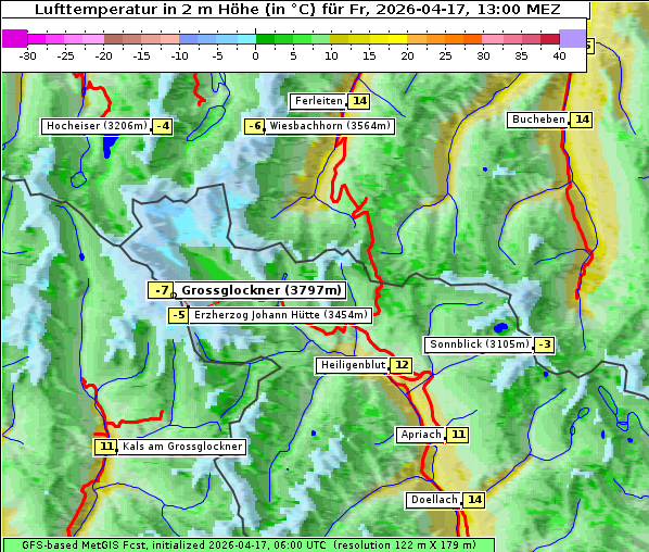 Temperatur, 17. 4. 2026