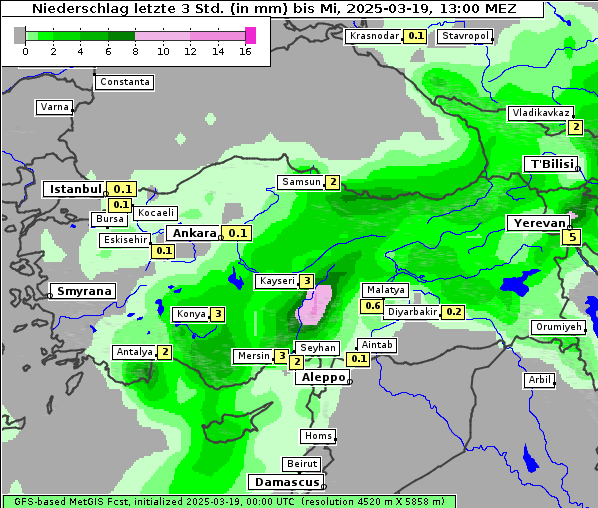 Niederschlag, 19. 3. 2025