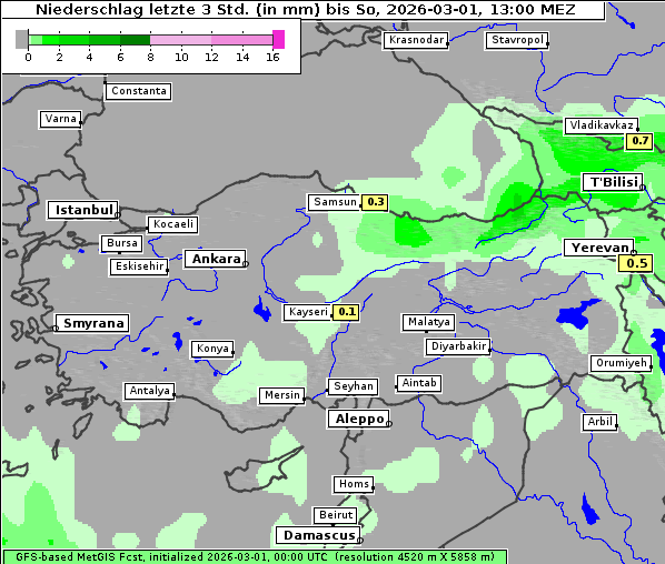 Niederschlag, 1. 3. 2026