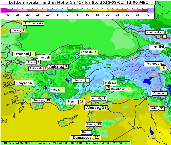 Temperatur, 1. 3. 2026