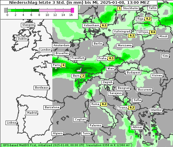 Niederschlag, 8. 1. 2025