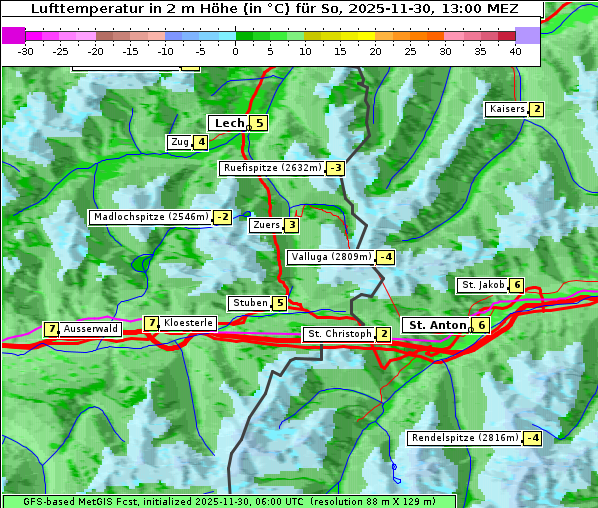 Temperatur, 30. 11. 2025