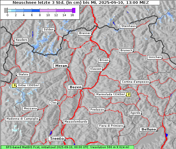 Neuschnee, 10. 9. 2025