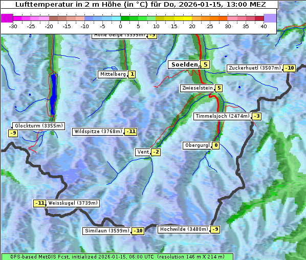 Temperatur, 15. 1. 2026