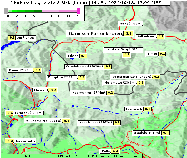 Niederschlag, 18. 10. 2024