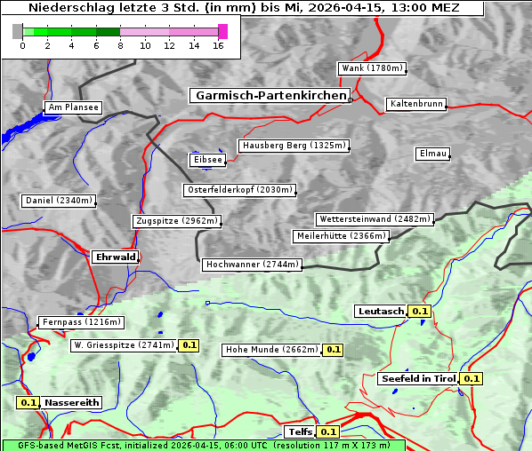 Niederschlag, 15. 4. 2026