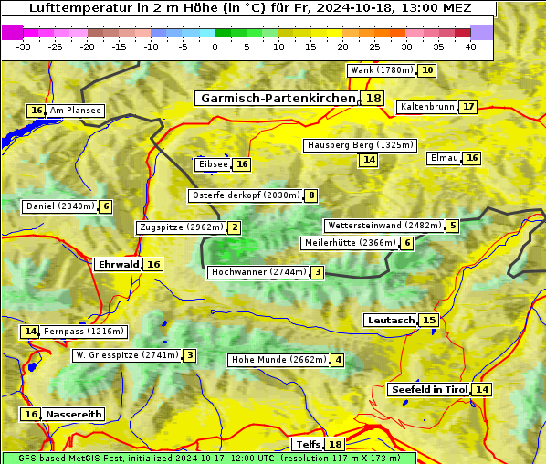 Temperatur, 18. 10. 2024