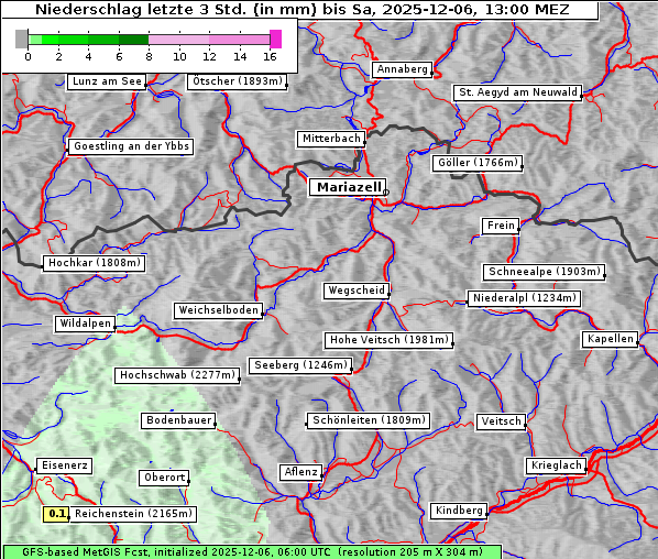 Niederschlag, 6. 12. 2025
