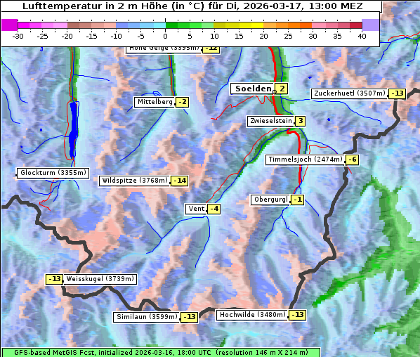 Temperatur, 17. 3. 2026