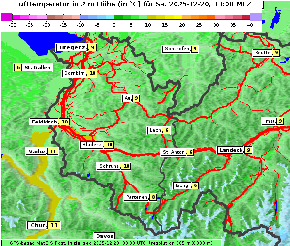 Temperatur, 20. 12. 2025