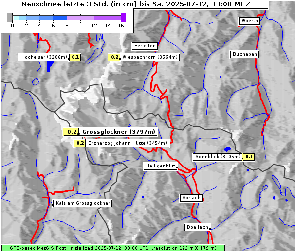 Neuschnee, 12. 7. 2025