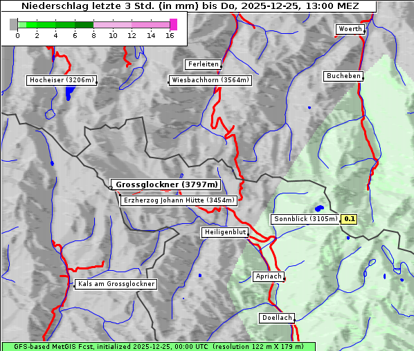 Niederschlag, 25. 12. 2025