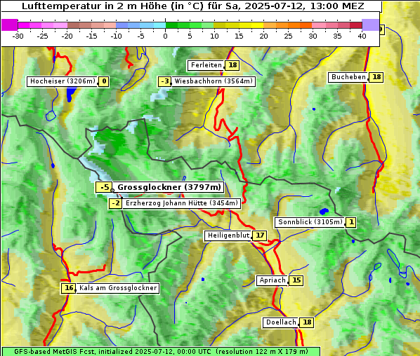 Temperatur, 12. 7. 2025