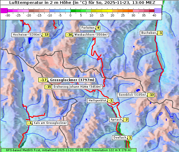 Temperatur, 23. 11. 2025