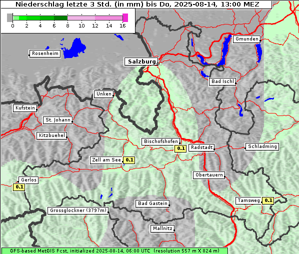 Niederschlag, 14. 8. 2025