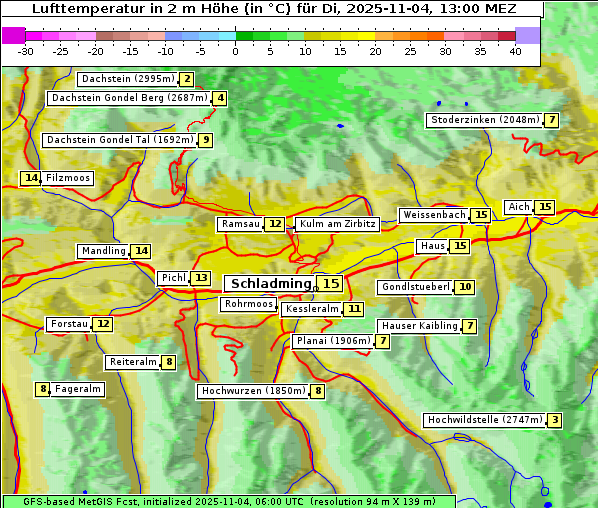 Temperatur, 4. 11. 2025