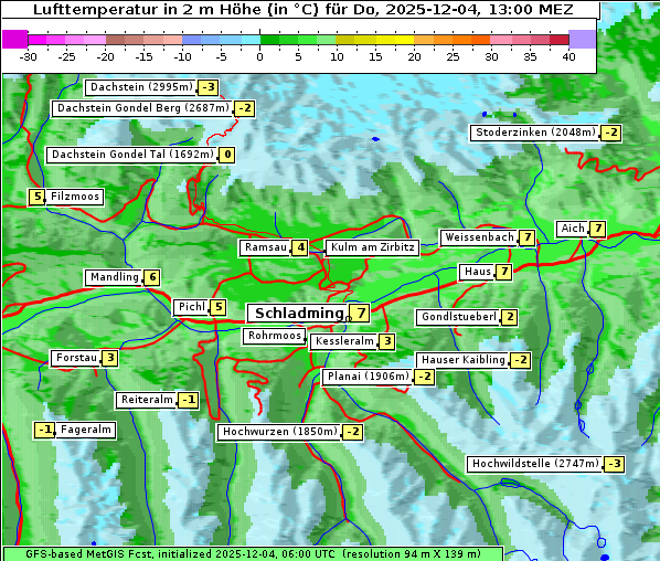 Temperatur, 4. 12. 2025