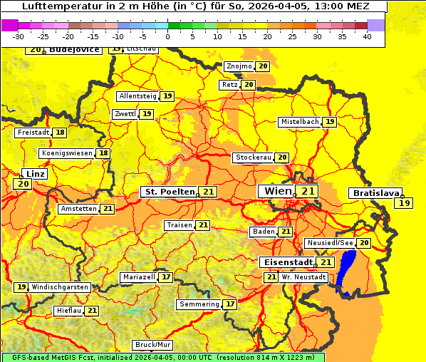Temperatur, 5. 4. 2026